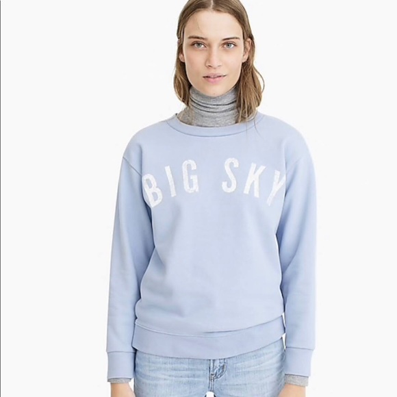 J. Crew Big Sky Crewneck Sweatshirt Size S - Picture 4 of 6